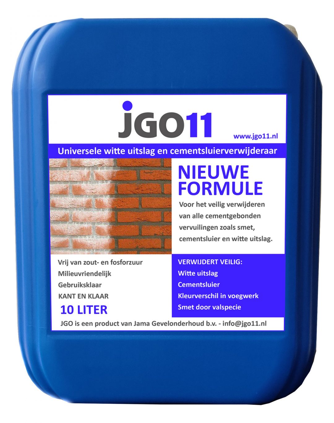 Een 10 liter jerrycan JGO11 gevelreiniger